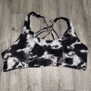 black & white sports bra